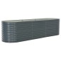 Garten-Hochbeet 320x80x81 cm Verzinkter Stahl Grau Garten-Hochbeet 320x80x81 cm Verzinkter Stahl Grau