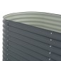 Garten-Hochbeet 320x80x81 cm Verzinkter Stahl Grau Garten-Hochbeet 320x80x81 cm Verzinkter Stahl Grau