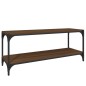 TV-Schrank Braun Eichen-Optik 100x33x41 cm Holzwerkstoff Stahl TV-Schrank Braun Eichen-Optik 100x33x41 cm Holzwerkstoff Stahl