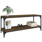 TV-Schrank Braun Eichen-Optik 100x33x41 cm Holzwerkstoff Stahl TV-Schrank Braun Eichen-Optik 100x33x41 cm Holzwerkstoff Stahl