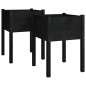 Pflanzkübel 2 Stk. Schwarz 50x50x70 cm Massivholz Kiefer Pflanzkübel 2 Stk. Schwarz 50x50x70 cm Massivholz Kiefer