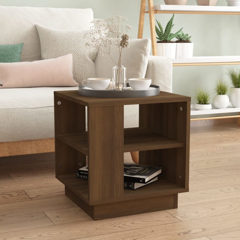 Couchtisch Braun Eichen-Optik 40x40x43 cm Holzwerkstoff Couchtisch Braun Eichen-Optik 40x40x43 cm Holzwerkstoff