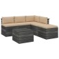 vidaXL 6-tlg. Garten-Sofagarnitur aus Paletten mit Kissen Kiefernholz vidaXL 6-tlg. Garten-Sofagarnitur aus Paletten mit Kissen Kiefernholz
