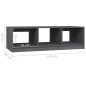 Couchtisch Grau 110x50x34 cm Massivholz Kiefer Couchtisch Grau 110x50x34 cm Massivholz Kiefer