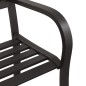 Gartenbank 125 cm Stahl Schwarz Gartenbank 125 cm Stahl Schwarz