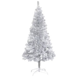 Künstlicher Weihnachtsbaum mit Ständer Silbern 150 cm PET