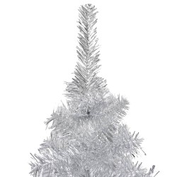 Künstlicher Weihnachtsbaum mit Ständer Silbern 150 cm PET