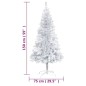 Künstlicher Weihnachtsbaum mit Ständer Silbern 150 cm PET Künstlicher Weihnachtsbaum mit Ständer Silbern 150 cm PET
