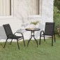 3-tlg. Garten-Bistro-Set Schwarz 3-tlg. Garten-Bistro-Set Schwarz