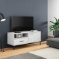 vidaXL TV-Schrank OSLO mit Metallbeinen Weiß Massivholz Kiefer vidaXL TV-Schrank OSLO mit Metallbeinen Weiß Massivholz Kiefer