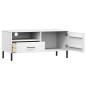 vidaXL TV-Schrank OSLO mit Metallbeinen Weiß Massivholz Kiefer vidaXL TV-Schrank OSLO mit Metallbeinen Weiß Massivholz Kiefer