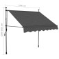 Einziehbare Markise Handbetrieben mit LED 150 cm Anthrazit Einziehbare Markise Handbetrieben mit LED 150 cm Anthrazit