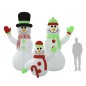Aufblasbare Schneemann-Familie mit LEDs 360 cm Aufblasbare Schneemann-Familie mit LEDs 360 cm