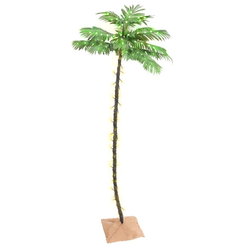 Künstliche Palme mit 136 LEDs Warmweiß 220 cm Künstliche Palme mit 136 LEDs Warmweiß 220 cm
