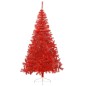 Künstlicher Halb-Weihnachtsbaum mit Ständer Rot 210 cm PVC Künstlicher Halb-Weihnachtsbaum mit Ständer Rot 210 cm PVC