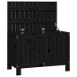 Gartentruhe Schwarz 76x42,5x54 cm Massivholz Kiefer Gartentruhe Schwarz 76x42,5x54 cm Massivholz Kiefer
