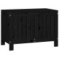 Gartentruhe Schwarz 76x42,5x54 cm Massivholz Kiefer Gartentruhe Schwarz 76x42,5x54 cm Massivholz Kiefer
