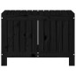 Gartentruhe Schwarz 76x42,5x54 cm Massivholz Kiefer Gartentruhe Schwarz 76x42,5x54 cm Massivholz Kiefer