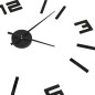 3D-Wanduhr Modernes Design Schwarz 100 cm XXL 3D-Wanduhr Modernes Design Schwarz 100 cm XXL