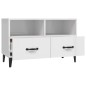 TV-Schrank Hochglanz-Weiß 80x36x50 cm Holzwerkstoff TV-Schrank Hochglanz-Weiß 80x36x50 cm Holzwerkstoff