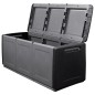 vidaXL Garten Aufbewahrungsbox 138x53x57 cm 330 L Dunkelgrau Schwarz vidaXL Garten Aufbewahrungsbox 138x53x57 cm 330 L Dunkelgrau Schwarz