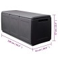 vidaXL Garten Aufbewahrungsbox 138x53x57 cm 330 L Dunkelgrau Schwarz vidaXL Garten Aufbewahrungsbox 138x53x57 cm 330 L Dunkelgrau Schwarz