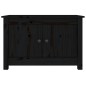Schuhschrank Schwarz 70x38x45,5 cm Massivholz Kiefer Schuhschrank Schwarz 70x38x45,5 cm Massivholz Kiefer