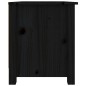 Schuhschrank Schwarz 70x38x45,5 cm Massivholz Kiefer Schuhschrank Schwarz 70x38x45,5 cm Massivholz Kiefer
