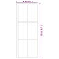vidaXL Schiebetür ESG-Glas und Aluminium 76x205 cm Schwarz
