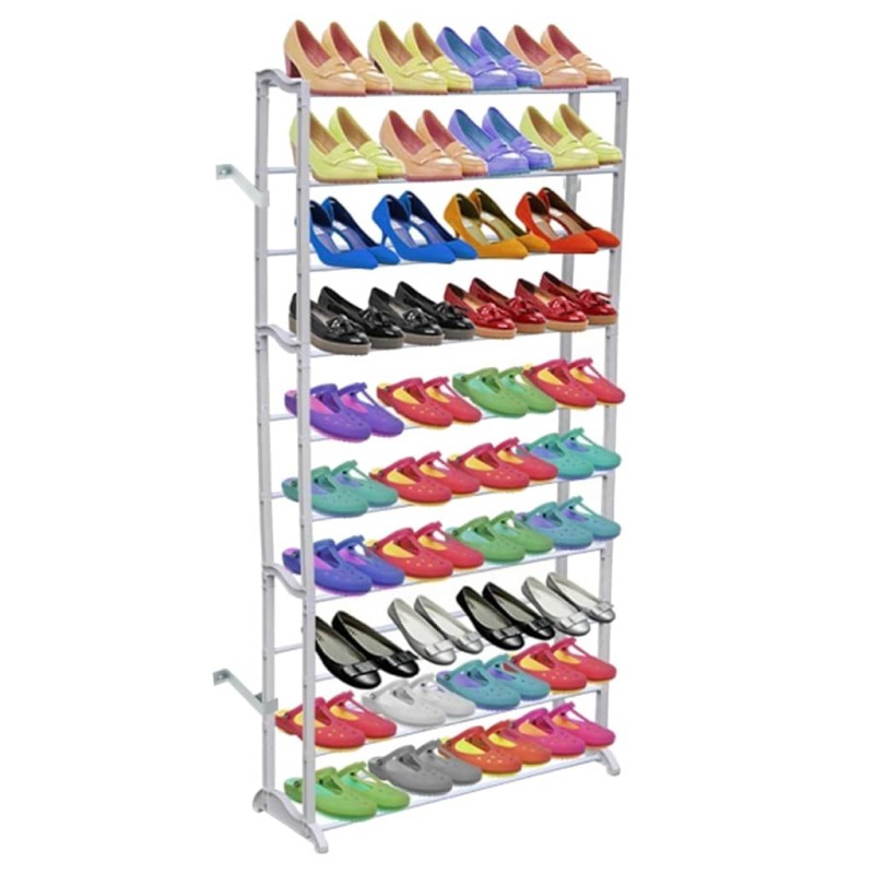 Schuhregal für 40 Paar Schuhe Schuhschrank 140cm Schuhregal für 40 Paar Schuhe Schuhschrank 140cm