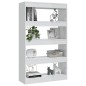 vidaXL Bücherregal/Raumteiler Hochglanz-Weiß 80x30x135cm Holzwerkstoff vidaXL Bücherregal/Raumteiler Hochglanz-Weiß 80x30x135cm Holzwerkstoff
