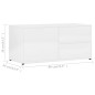TV-Schrank Hochglanz-Weiß 80x34x36 cm Holzwerkstoff TV-Schrank Hochglanz-Weiß 80x34x36 cm Holzwerkstoff