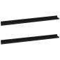 Wandregale 2 Stk. Schwarz 100x9x3 cm Wandregale 2 Stk. Schwarz 100x9x3 cm