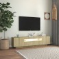 vidaXL TV-Schrank mit LED-Leuchten Sonoma-Eiche 160x35x40 cm vidaXL TV-Schrank mit LED-Leuchten Sonoma-Eiche 160x35x40 cm