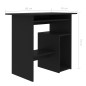 Schreibtisch Schwarz 80x45x74 cm Holzwerkstoff Schreibtisch Schwarz 80x45x74 cm Holzwerkstoff
