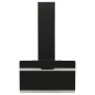 Dunstabzugshaube 60 cm Stahl und Hartglas Schwarz Dunstabzugshaube 60 cm Stahl und Hartglas Schwarz