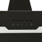 Dunstabzugshaube 60 cm Stahl und Hartglas Schwarz Dunstabzugshaube 60 cm Stahl und Hartglas Schwarz