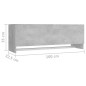 Kleiderschrank Betongrau 100x32,5x35 cm Holzwerkstoff Kleiderschrank Betongrau 100x32,5x35 cm Holzwerkstoff