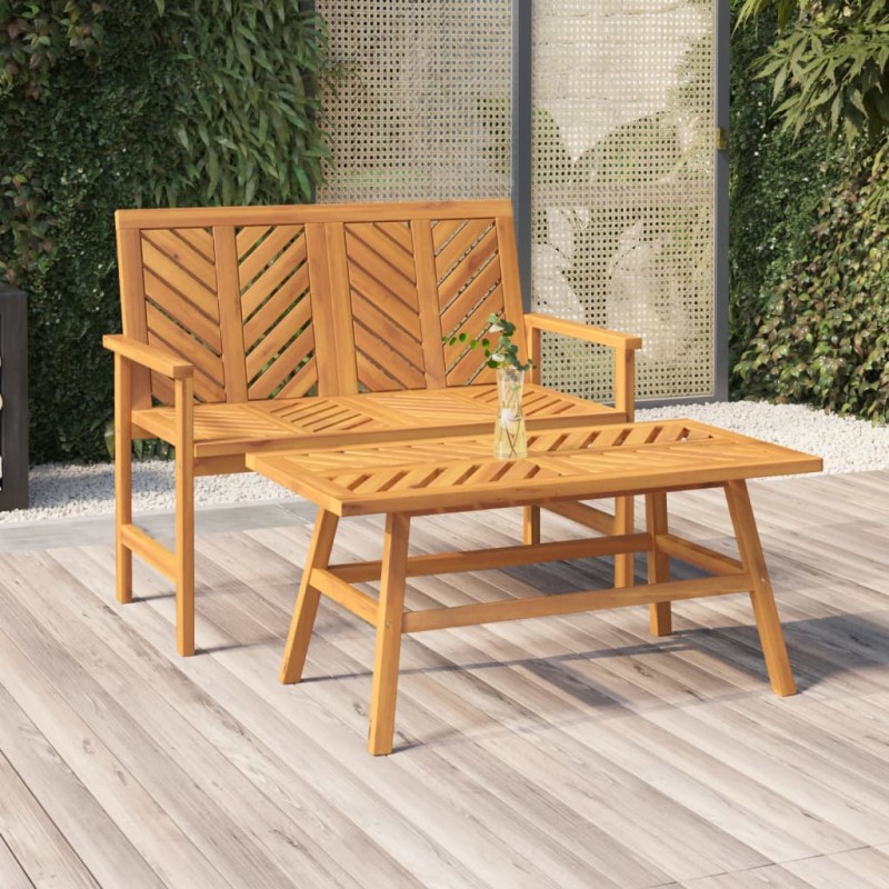 Gartenbank 109 cm Massivholz Akazie Gartenbank 109 cm Massivholz Akazie