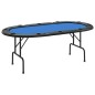 Pokertisch Klappbar 10 Spieler Blau 206x106x75 cm Pokertisch Klappbar 10 Spieler Blau 206x106x75 cm