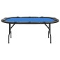 Pokertisch Klappbar 10 Spieler Blau 206x106x75 cm Pokertisch Klappbar 10 Spieler Blau 206x106x75 cm