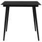 Garten-Esstisch Schwarz 80x80x74 cm Stahl und Glas Garten-Esstisch Schwarz 80x80x74 cm Stahl und Glas
