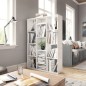 Raumteiler/Bücherregal Hochglanz-Weiß 100x24x140 cm Raumteiler/Bücherregal Hochglanz-Weiß 100x24x140 cm