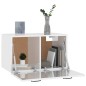 Wandschrank Hochglanz-Weiß 80x35x36,5 cm Holzwerkstoff Wandschrank Hochglanz-Weiß 80x35x36,5 cm Holzwerkstoff