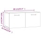 Wandschrank Hochglanz-Weiß 80x35x36,5 cm Holzwerkstoff Wandschrank Hochglanz-Weiß 80x35x36,5 cm Holzwerkstoff