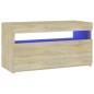 TV-Schrank mit LED-Leuchten Sonoma-Eiche 75x35x40 cm TV-Schrank mit LED-Leuchten Sonoma-Eiche 75x35x40 cm
