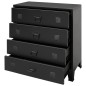 Schubladenschrank Metall Industrie-Stil 78 x 40 x 93 cm Schwarz Schubladenschrank Metall Industrie-Stil 78 x 40 x 93 cm Schwarz