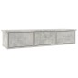 Wand-Schubladenregal Betongrau 88x26x18,5 cm Holzwerkstoff Wand-Schubladenregal Betongrau 88x26x18,5 cm Holzwerkstoff