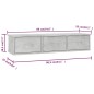 Wand-Schubladenregal Betongrau 88x26x18,5 cm Holzwerkstoff Wand-Schubladenregal Betongrau 88x26x18,5 cm Holzwerkstoff