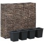 Garten-Hochbeet mit 4 Töpfen Wasserhyazinthe Braun Garten-Hochbeet mit 4 Töpfen Wasserhyazinthe Braun